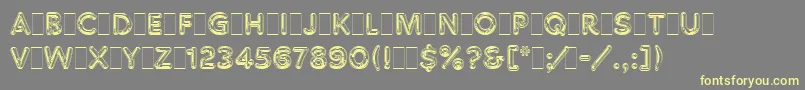 ChromiumOneLetPlain.1.0 Font – Yellow Fonts on Gray Background