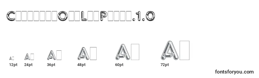 ChromiumOneLetPlain.1.0 Font Sizes