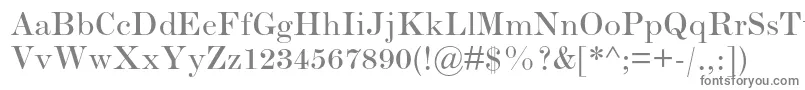 Scotchromanmtstd-fontti – harmaat kirjasimet valkoisella taustalla