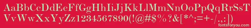 Scotchromanmtstd Font – Green Fonts on Red Background