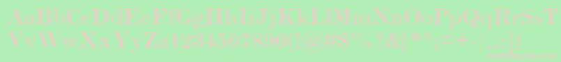 Scotchromanmtstd-fontti – vaaleanpunaiset fontit vihreällä taustalla