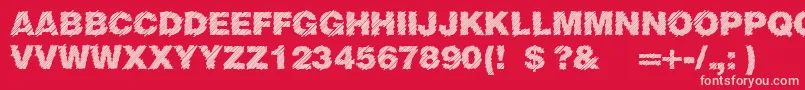 SlicedJuice Font – Pink Fonts on Red Background