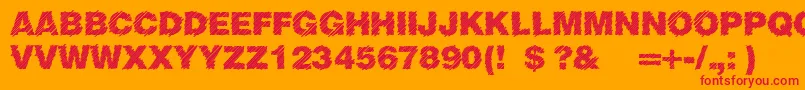 SlicedJuice Font – Red Fonts on Orange Background