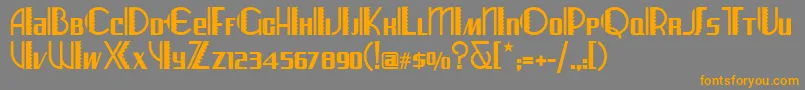 Arizona Font – Orange Fonts on Gray Background