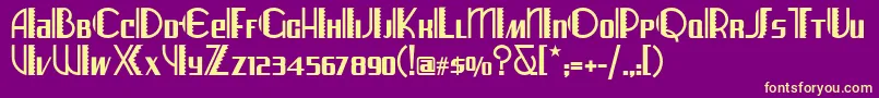Arizona Font – Yellow Fonts on Purple Background