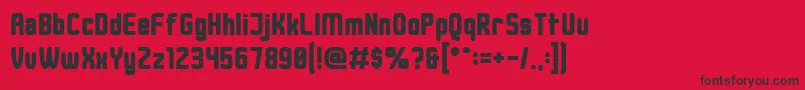 DusterThick Font – Black Fonts on Red Background