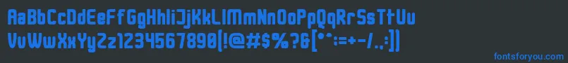 DusterThick Font – Blue Fonts on Black Background
