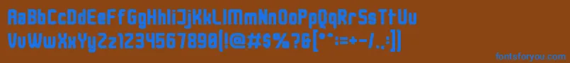 DusterThick Font – Blue Fonts on Brown Background