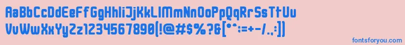DusterThick Font – Blue Fonts on Pink Background