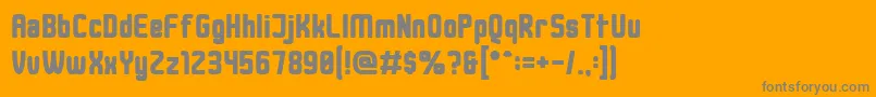 DusterThick Font – Gray Fonts on Orange Background