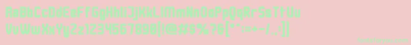 DusterThick Font – Green Fonts on Pink Background