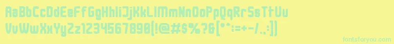 DusterThick Font – Green Fonts on Yellow Background