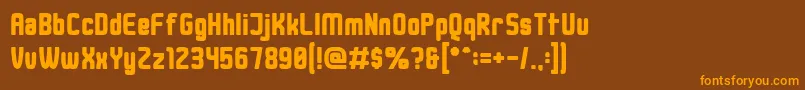 DusterThick Font – Orange Fonts on Brown Background