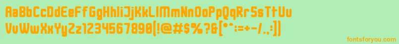 DusterThick Font – Orange Fonts on Green Background