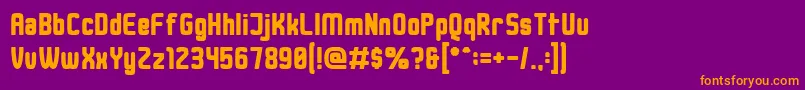 DusterThick Font – Orange Fonts on Purple Background