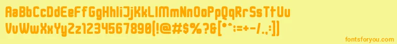 DusterThick Font – Orange Fonts on Yellow Background