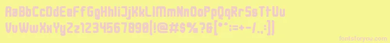 DusterThick Font – Pink Fonts on Yellow Background