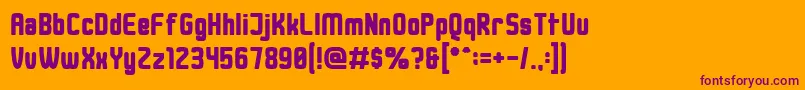 DusterThick Font – Purple Fonts on Orange Background