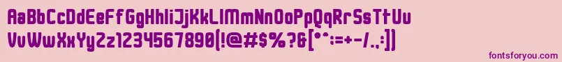 DusterThick Font – Purple Fonts on Pink Background