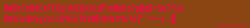 DusterThick Font – Red Fonts on Brown Background