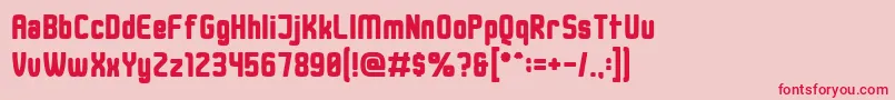 DusterThick Font – Red Fonts on Pink Background