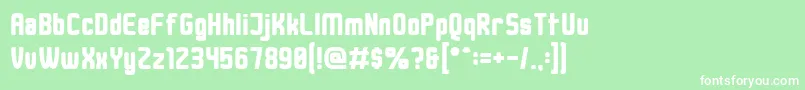 DusterThick Font – White Fonts on Green Background