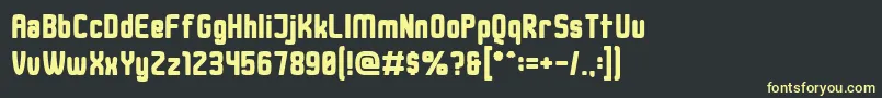 DusterThick Font – Yellow Fonts on Black Background