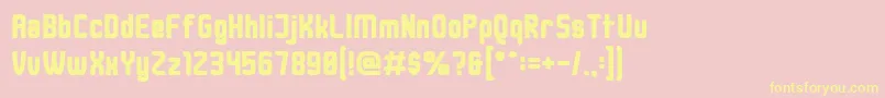 DusterThick Font – Yellow Fonts on Pink Background