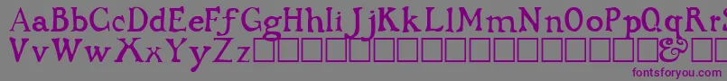 DarkAgesRegular Font – Purple Fonts on Gray Background