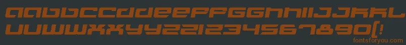 FusionItalic-Schriftart – Braune Schriften auf schwarzem Hintergrund