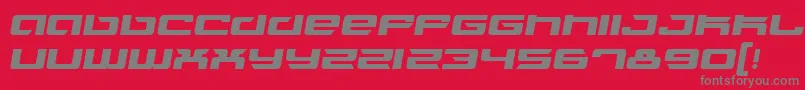 フォントFusionItalic – 赤い背景に灰色の文字
