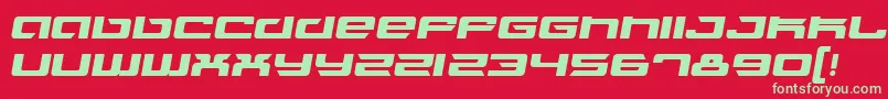 FusionItalic Font – Green Fonts on Red Background