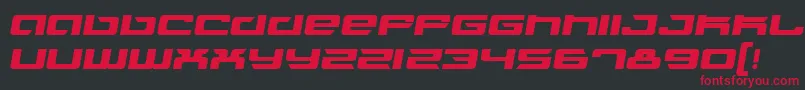 FusionItalic Font – Red Fonts on Black Background