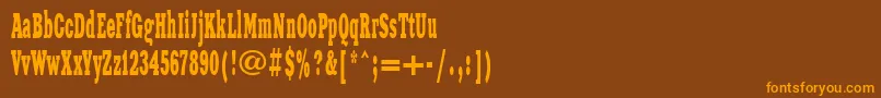Xnw77C Font – Orange Fonts on Brown Background