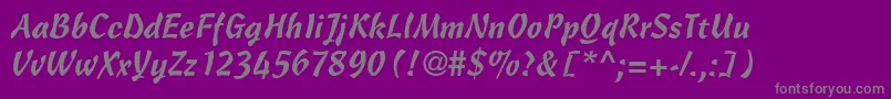 CascriptdbNormal Font – Gray Fonts on Purple Background