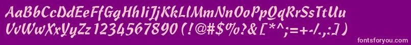 More about CascriptdbNormal Font CascriptdbNormal Font – Pink Fonts on Purple Background