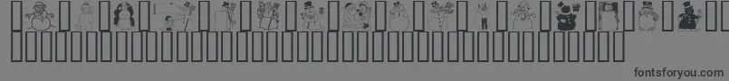 フォントGeSnowmen – 黒い文字の灰色の背景