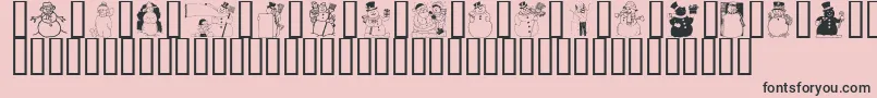 Подробнее о шрифте GeSnowmen Шрифт GeSnowmen – чёрные шрифты на розовом фоне