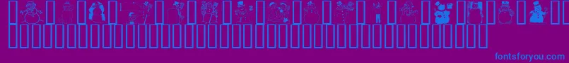 Подробнее о шрифте GeSnowmen Шрифт GeSnowmen – синие шрифты на фиолетовом фоне