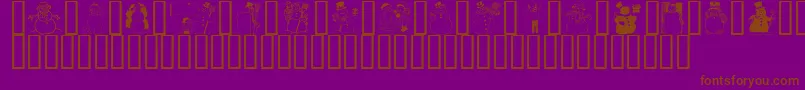 Fonte GeSnowmen – fontes marrons em um fundo roxo