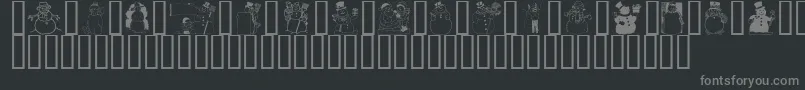 GeSnowmen Font – Gray Fonts on Black Background