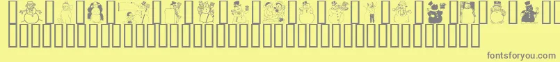 More about GeSnowmen Font GeSnowmen Font – Gray Fonts on Yellow Background