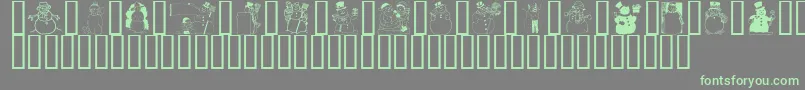 Шрифт GeSnowmen – зелёные шрифты на сером фоне