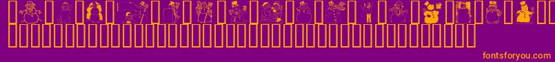 GeSnowmen Font – Orange Fonts on Purple Background