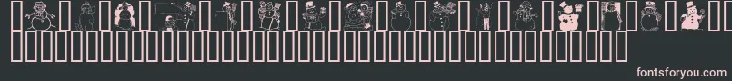 Saiba mais sobre a fonte GeSnowmen Fonte GeSnowmen – fontes rosa em um fundo preto