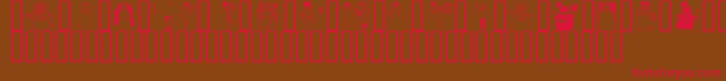 GeSnowmen Font – Red Fonts on Brown Background