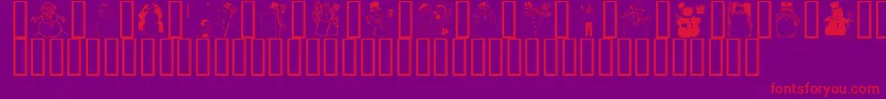 En savoir plus sur la police GeSnowmen Police GeSnowmen – polices rouges sur fond violet