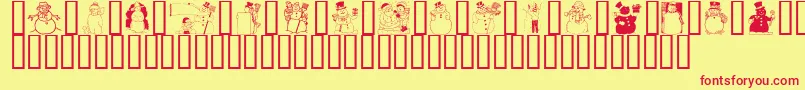 Подробнее о шрифте GeSnowmen Шрифт GeSnowmen – красные шрифты на жёлтом фоне
