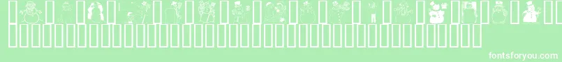 Шрифт GeSnowmen – белые шрифты на зелёном фоне