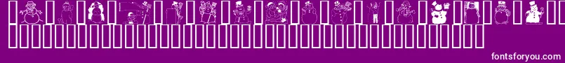 GeSnowmen Font – White Fonts on Purple Background